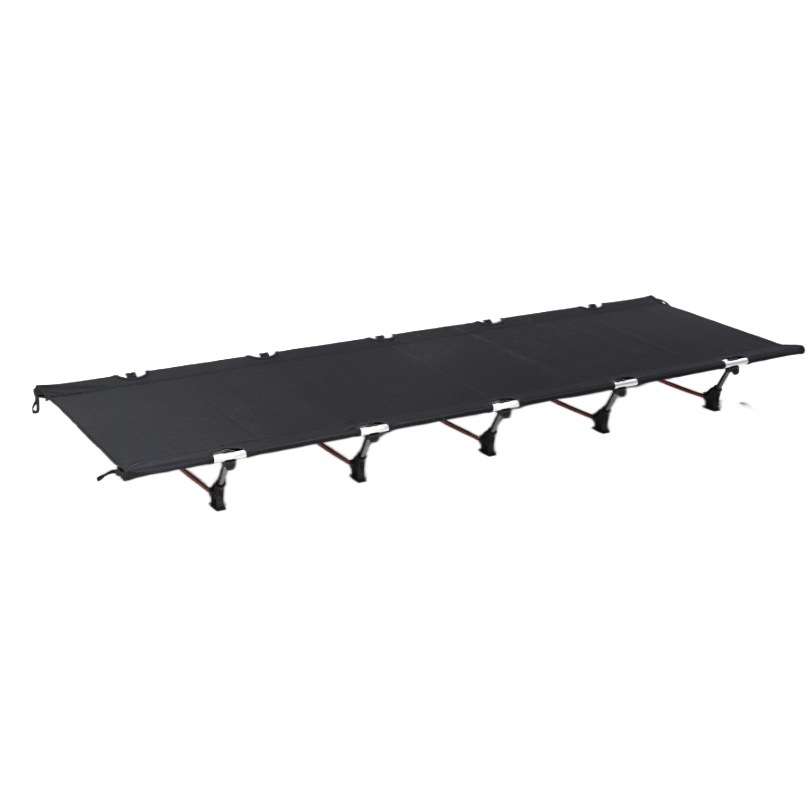 Outdoor Folding Bed Camping Bed Portable Aluminum Alloy Single Accompanying Bed for Lunch Break Beach Camping Simple Camp Bed
