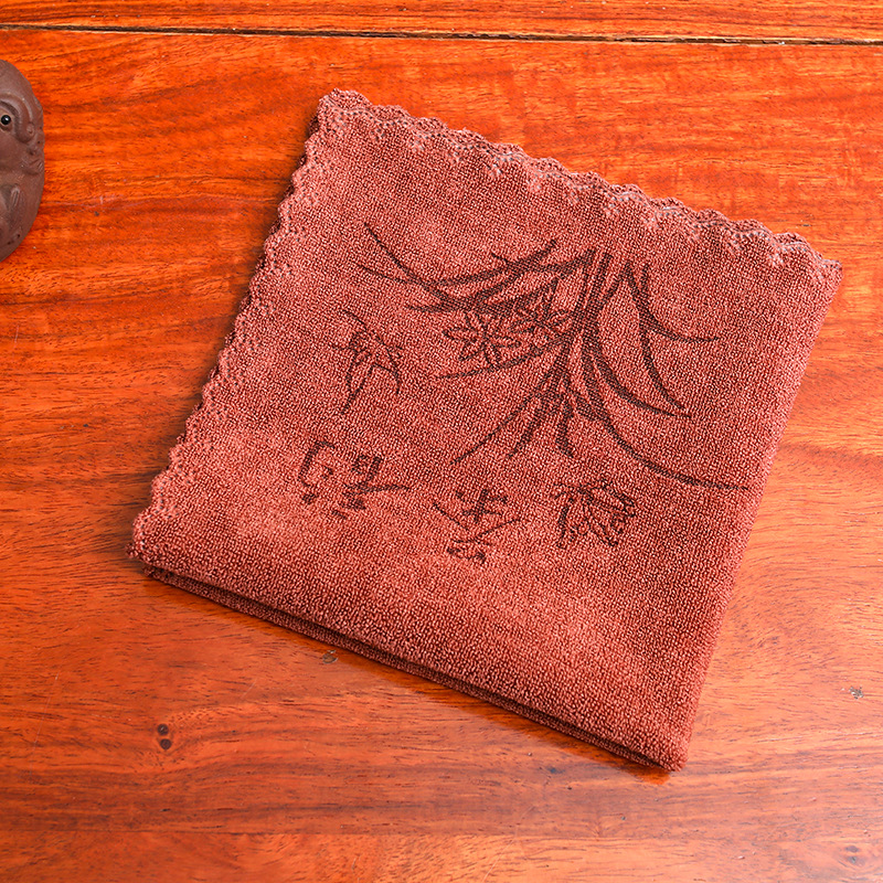 Picture of Tea Towel Absorbent Thickened Tea Table Rag Tea Towel Microfiber Fixed Logo Pot Towel Giving Independent Packaging
