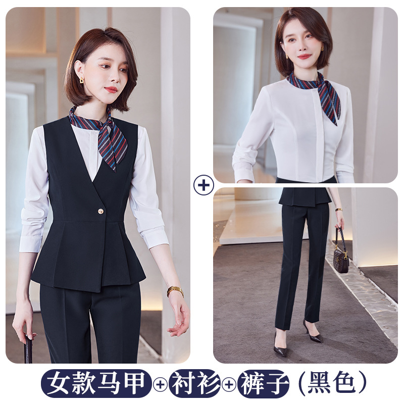 Picture of Beautician work clothes female front desk work clothes female slimming professional suit female fashion temperament autumn and winter stewardess work clothes