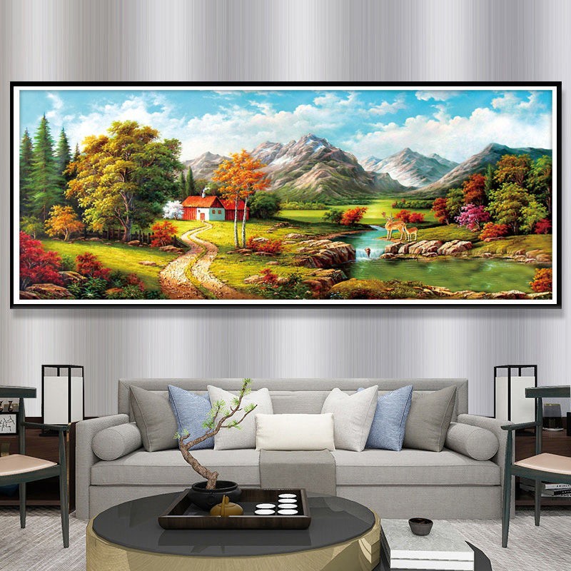 Diamond painting new landscape forest cottage diamond embroidery full diamond landscape living room bedroom 5d rhinestone cross stitch