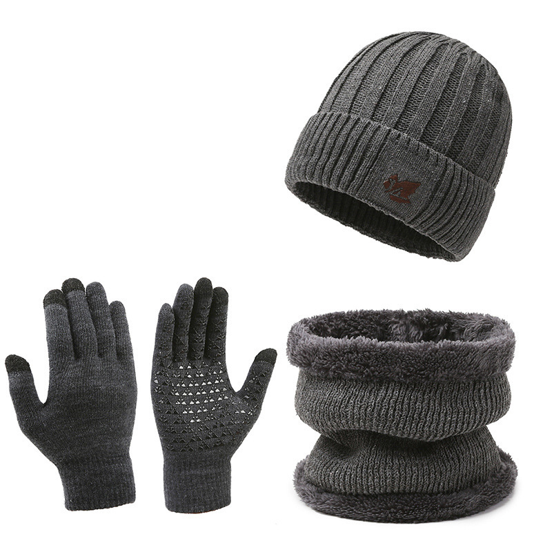 Picture of Hat Unisex Knitted Hat Scarf Hat Two-Piece Cap Ear Protection Cap Cycling Cold-Resistant Warm suit
