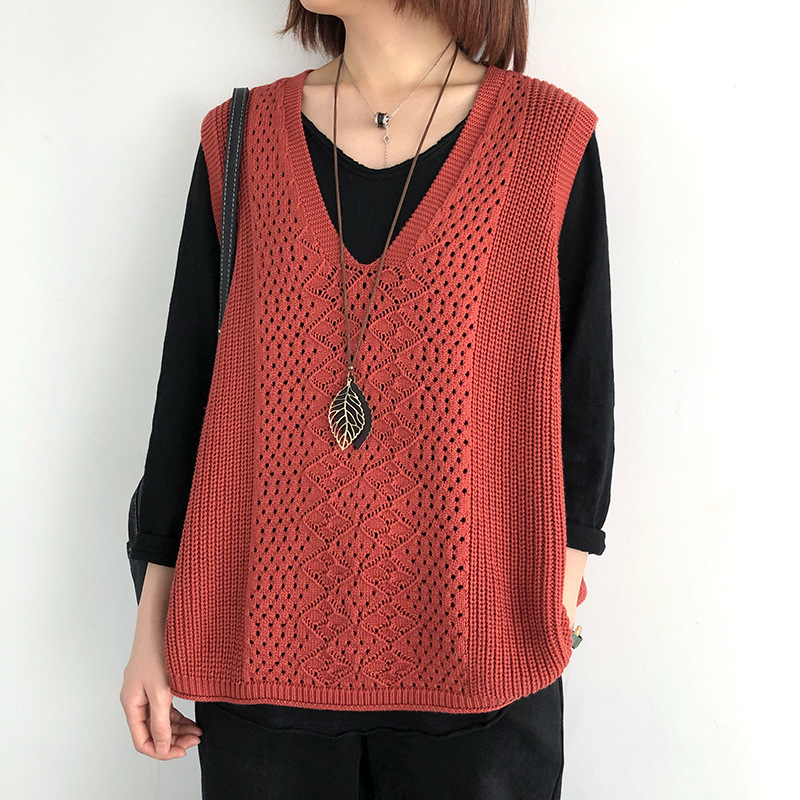Picture of Knitted coat sweater vest women's summer 2024 new spring and autumn women's vest sleeveless waistcoat