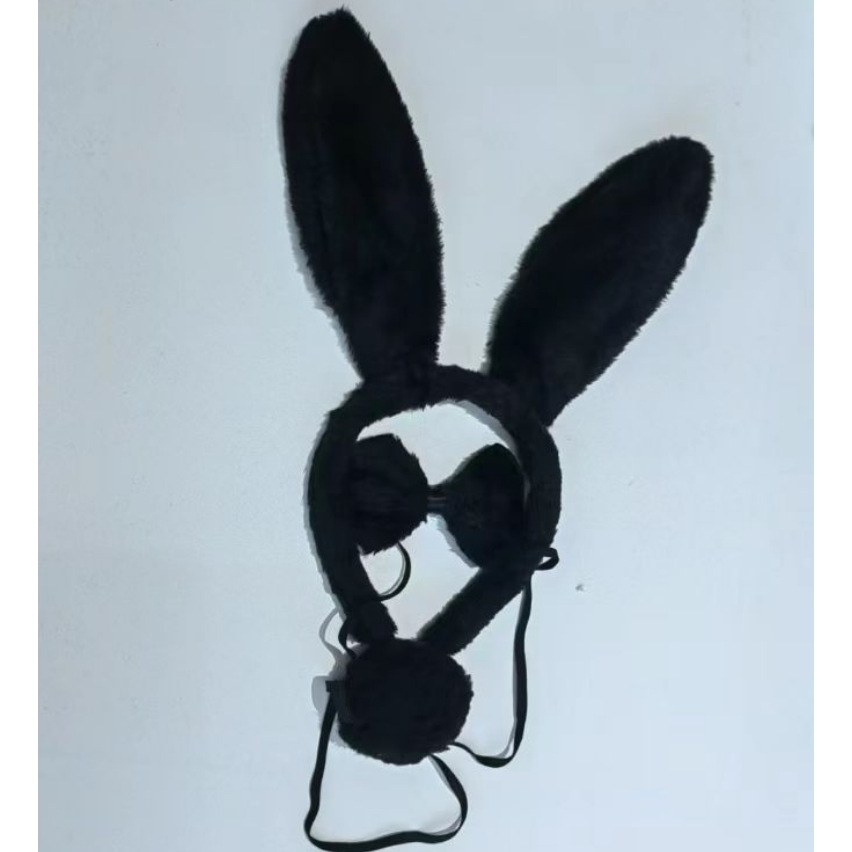 Picture of Cross-border Easter Plush Sequin Rabbit Headband Three-piece Set Ears Headband Bow Ties Children's Festival Performance Road