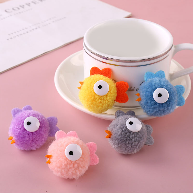 Korean-style New Cartoon Bird Plush Ball Accessories Ins Woolen Ball Diy Woolen Ball Clothing Shoes Hats Bag Hair Accessories