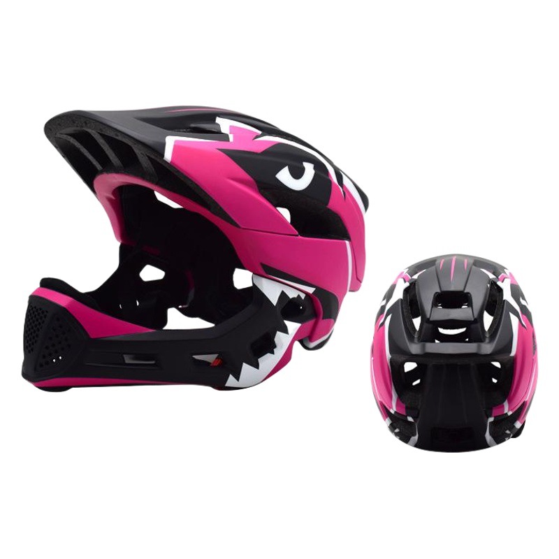 Children's balance car helmet bicycle riding sports protective gear sliding car full Helmet Integrated molding detachable chin