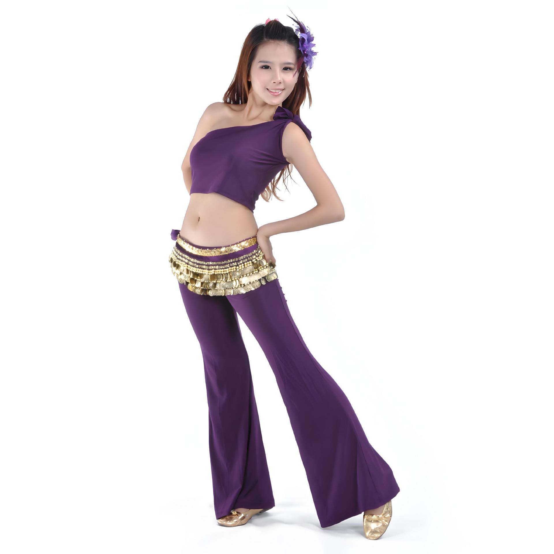 Shoulder Top Practice Pants, Belly Dance suit, Belly Dance Clothing, Belly Dance Clothing, Belly Dance Practice