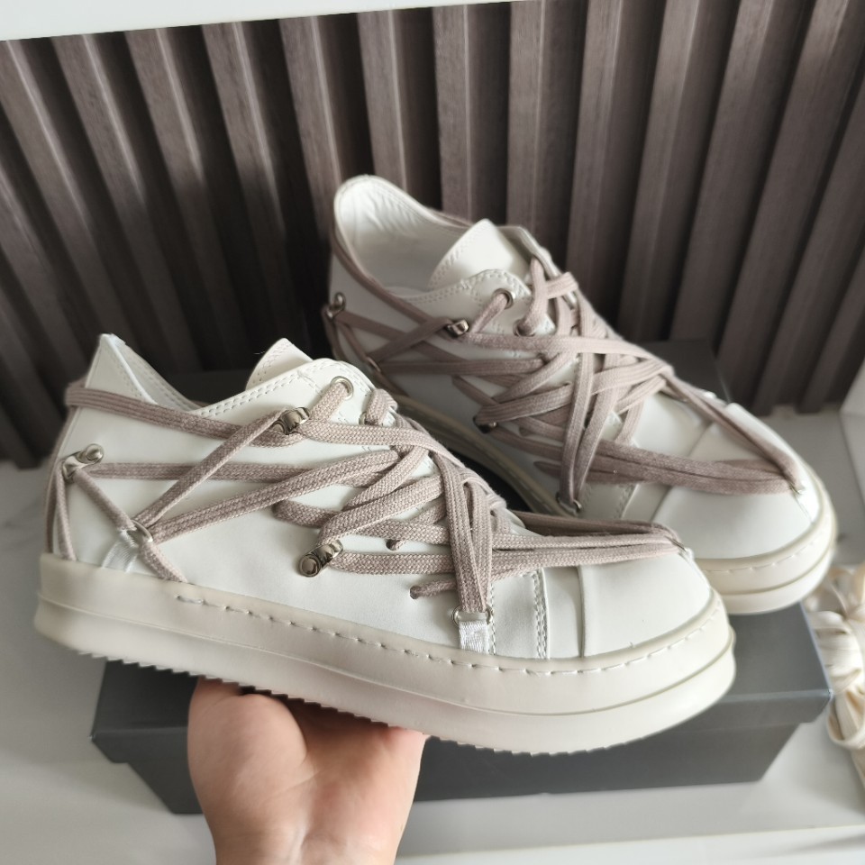 25 Spring and Autumn New Low-Top Crazy Strap Pentagram Easiest for Match Couple Shallow Mouth Genuine Leather Shoes Men's Sneakers