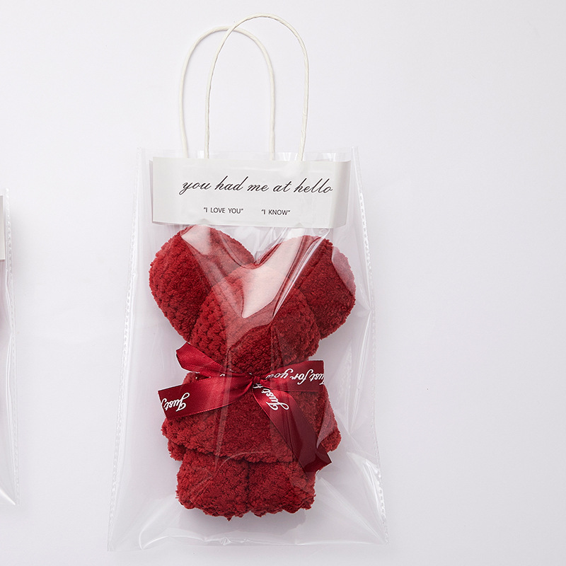 Picture of Wedding towel Red Bear towel Xi Pu creative wedding escort gift bridesmaid practical small gifts wholesale