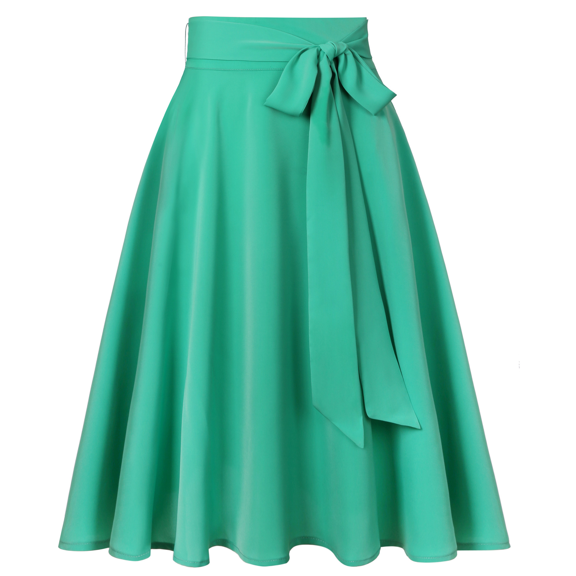Summer Chiffon Skirt with Large Hem and Solid Color Skirt with Straps