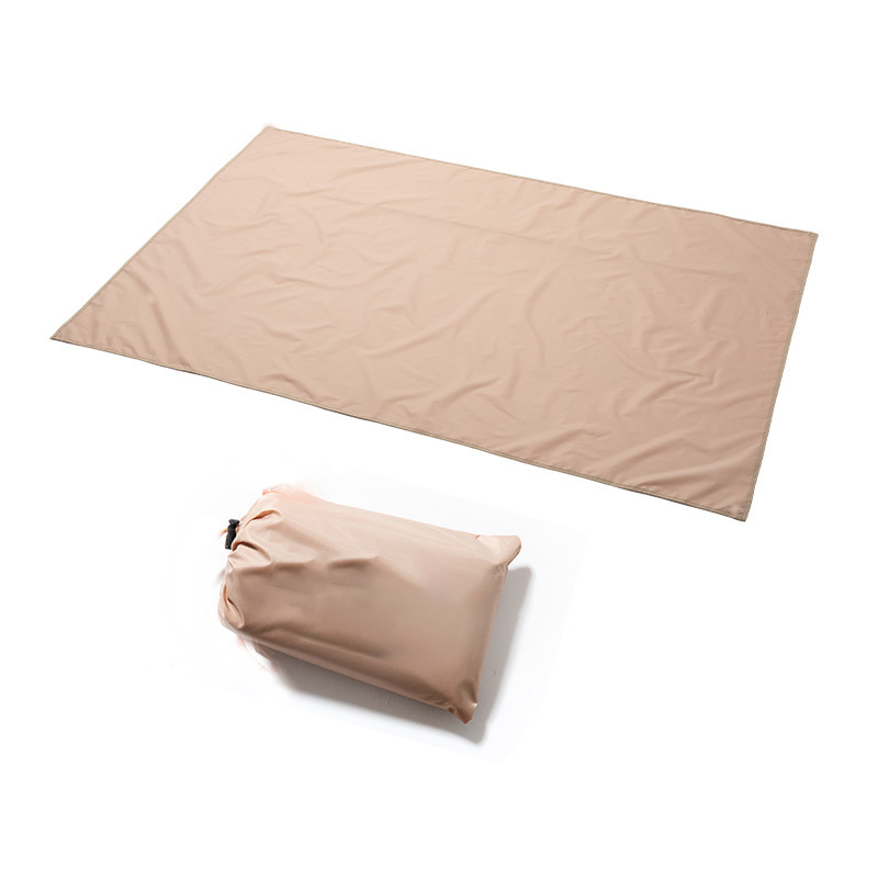 Picture of Canopy Tent Outdoor 3-4 People Silver-Coated Vinyl Waterproof Sunscreen Camping Beach Mat Camping Style Cloth All-In-One