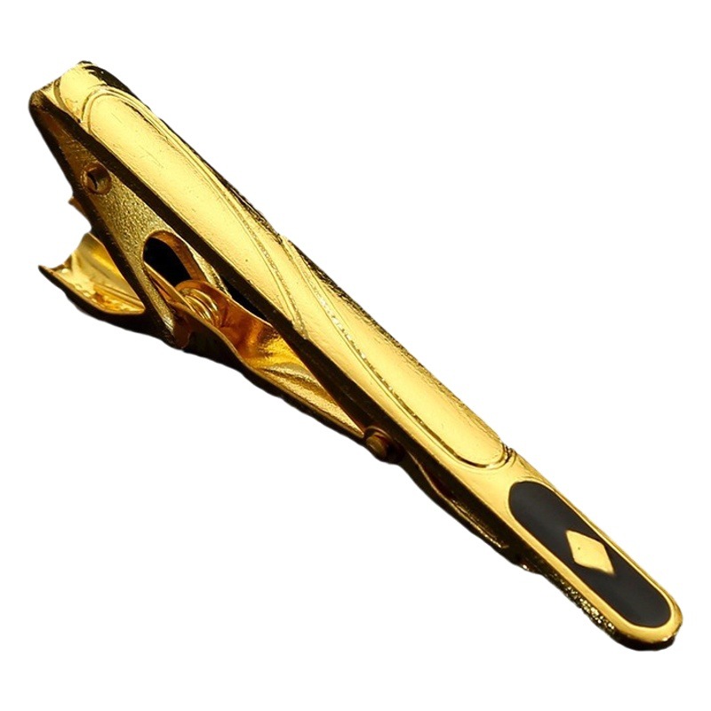 Picture of Men's fashion business simple trendy pure metal tie clip geometric high-end men's personalized suit accessories collar clip