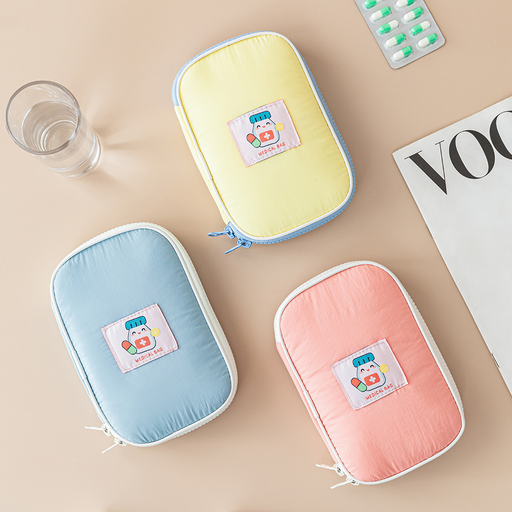 Diff cartoon medicine bag cloud feeling nylon medical bag portable first aid bag medicine waterproof storage bag
