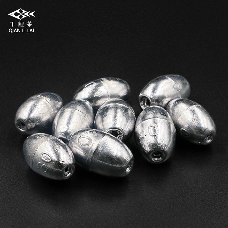 Picture of Thousand carp lai lead pendant heart lead pendant long throw run lead pendant plastic core sea fishing olive lead fishing lead pendant wholesale