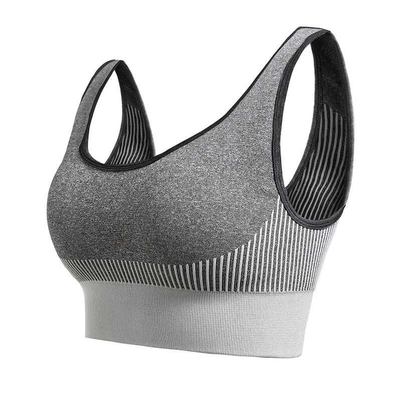Picture of Cross-Border Sports Bra High-Strength Shock-Proof Large Size Quick-Drying Seamless Breathable Temu Popular Fitness Bra for Women Wholesale