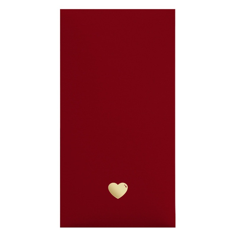 New simple skin feeling red envelope Valentine's Day personalized creative red envelope happy birthday Fu character wedding gift seal