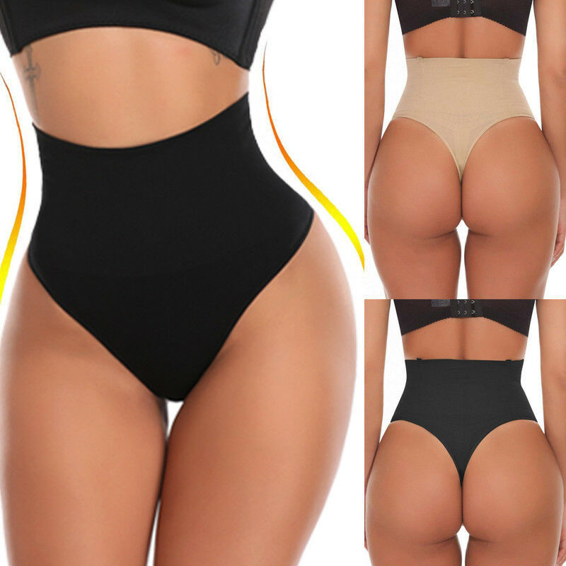 Picture of Seamless High-Waisted Thong Tummy Control Pants for Women Plus Size Body Shaping Pants Sexy Waist-Lifting Butt-Lifting Underwear European and American Cross-Border