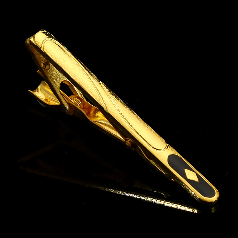 Picture of Men's fashion business simple trendy pure metal tie clip geometric high-end men's personalized suit accessories collar clip