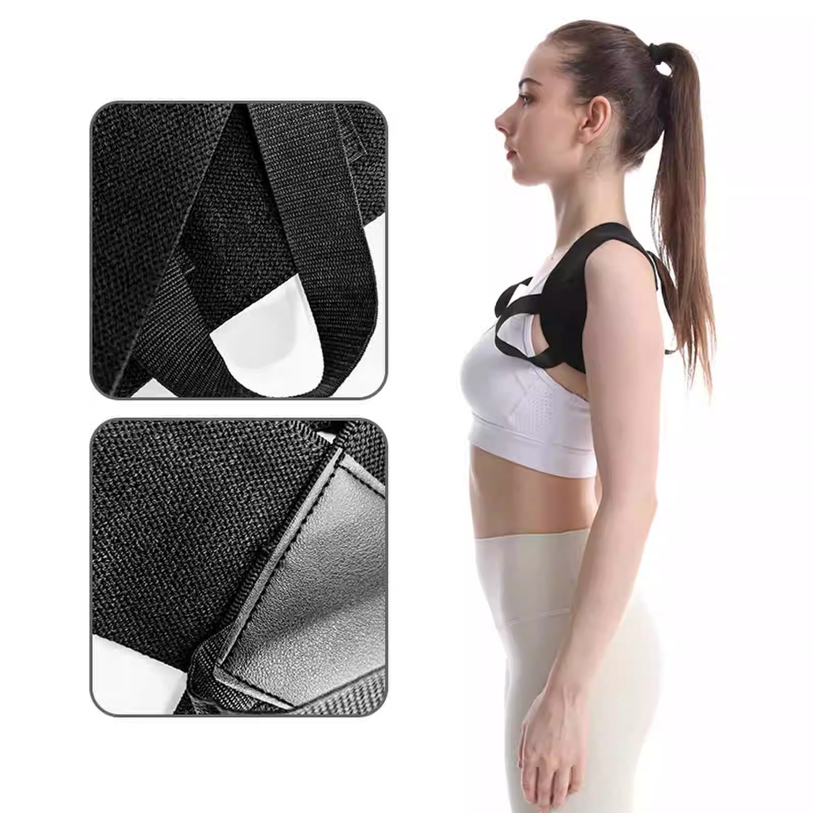 Open Shoulder Strap, Hunchback Correction Belt, Chest Straightening, Shoulder Straightening, Straight Waist, Back Shoulder Pads, Fitness Training Posture Correction Manufacturer