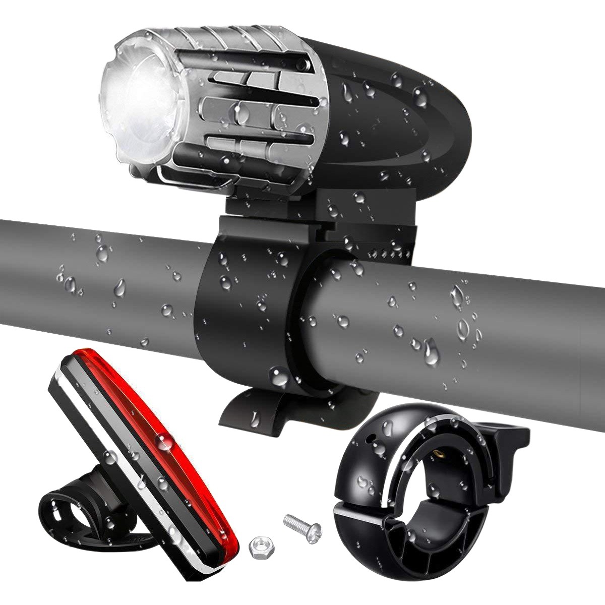 New German bicycle headlight 2256 headlight warning lamp headlight mountain bike headlight suit lumen