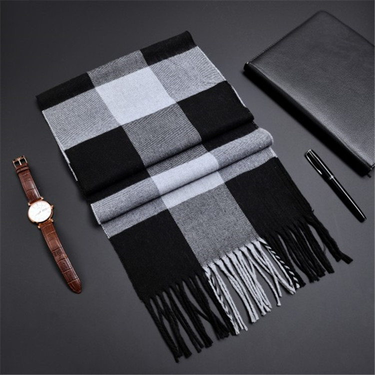 Network explosions men's high-end scarf imitation cashmere Joker youth leisure scarf gift scarf factory wholesale