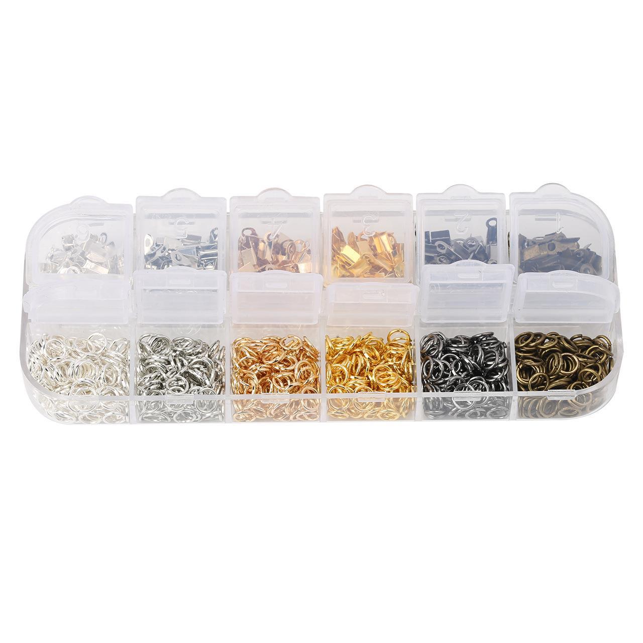 Picture of 7 * 12mm lobster buckle open ring DIY jewelry accessories 6-color combination Amazon hot sale