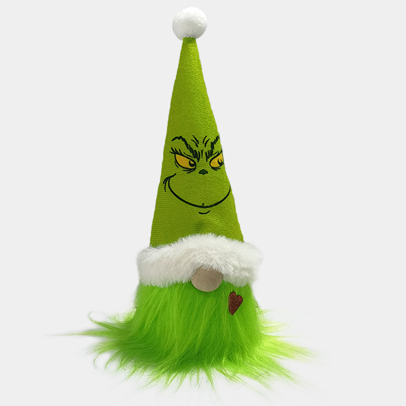 Picture of American Christmas decoration gift Christmas Grinch Faceless Old Man cartoon strange plush doll window decoration