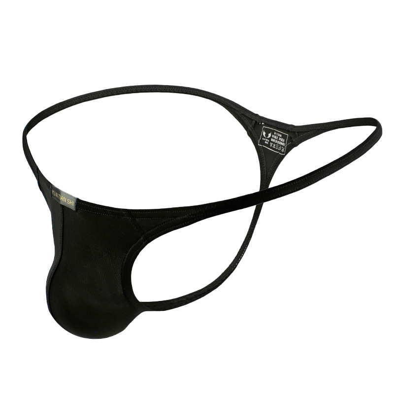Picture of Bath Love Angel Men's Sexy Underwear Nylon Breathable Solid Color Low Waist Thong Men's Gay Underwear Spot Wholesale