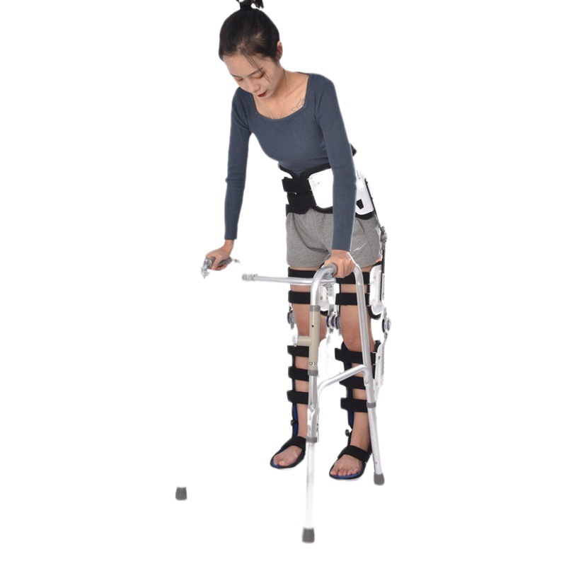 Adult adjustable hip hip hip waist knee ankle foot joint fixation brace high and low paraplegia walking protector