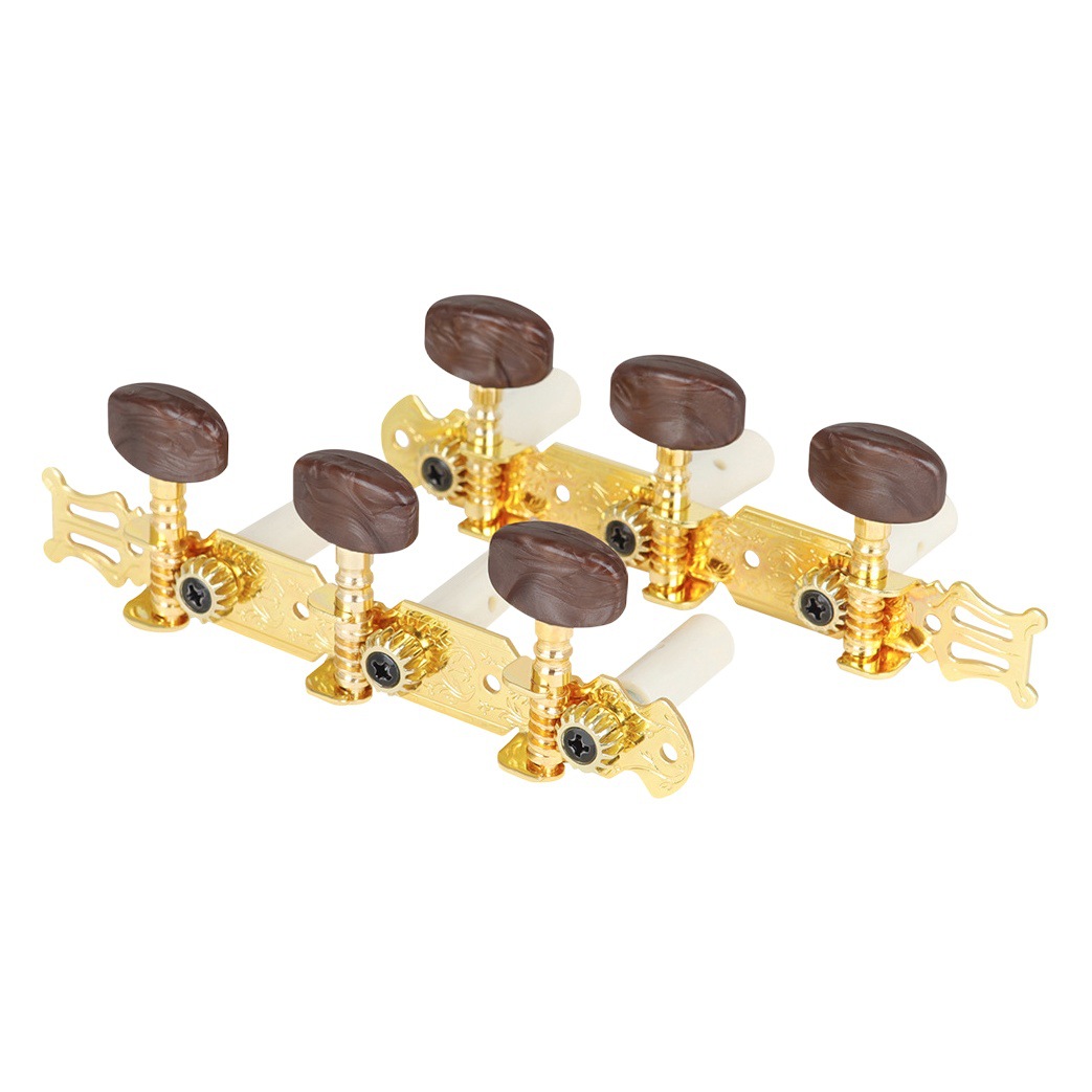 Agate Head Plastic Column Classical Guitar Knob Open Triple Row String Button String Quasi Guitar Accessories Metal Button