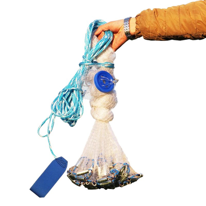 Japanese-Style Ringless Hand-Thrown Net, Lead Pendant, Environmentally Friendly Pendant Throwing Net, Hand-Thrown Net, Hand-Thrown Net, Fishing Net, Easy-To-Throw Fishing Gear