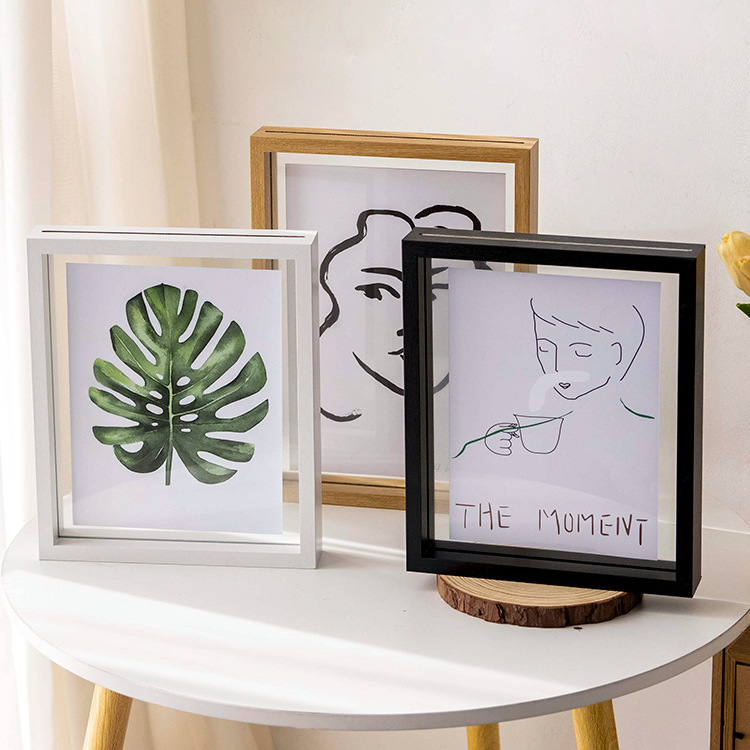 Picture of Double-sided transparent photo frame glass a4 picture frame mounting frame 7-inch specimen acrylic photo frame decoration 6-inch frame