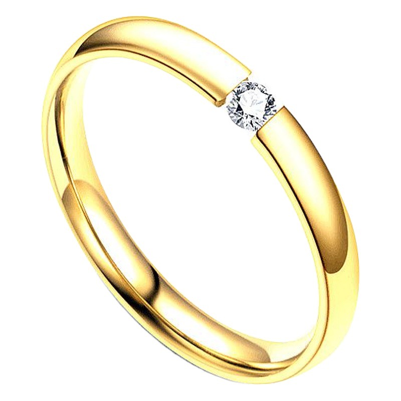 Cross-Border Popular Fashionable Open Couple Ring Micro-Paved Zircon Ring Simple Korean Style Stainless Steel Diamond Ring