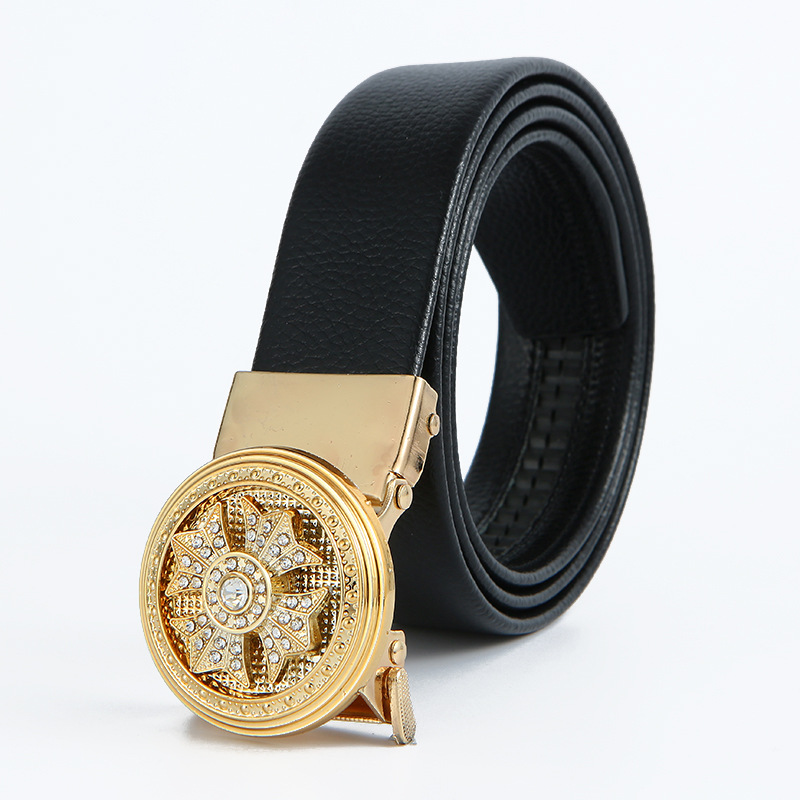 Picture of Belt Men's Time Run Belt Men's Business Trend Rotatable Automatic Buckle Pants Belt Douyin Live Broadcast Belt