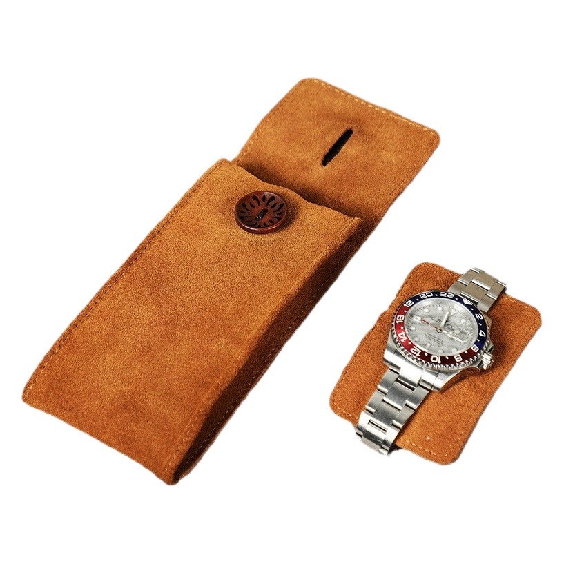 Anti-fluff cowhide casual mechanical watch watch bag genuine leather portable fashion watch storage bag a generation of hair
