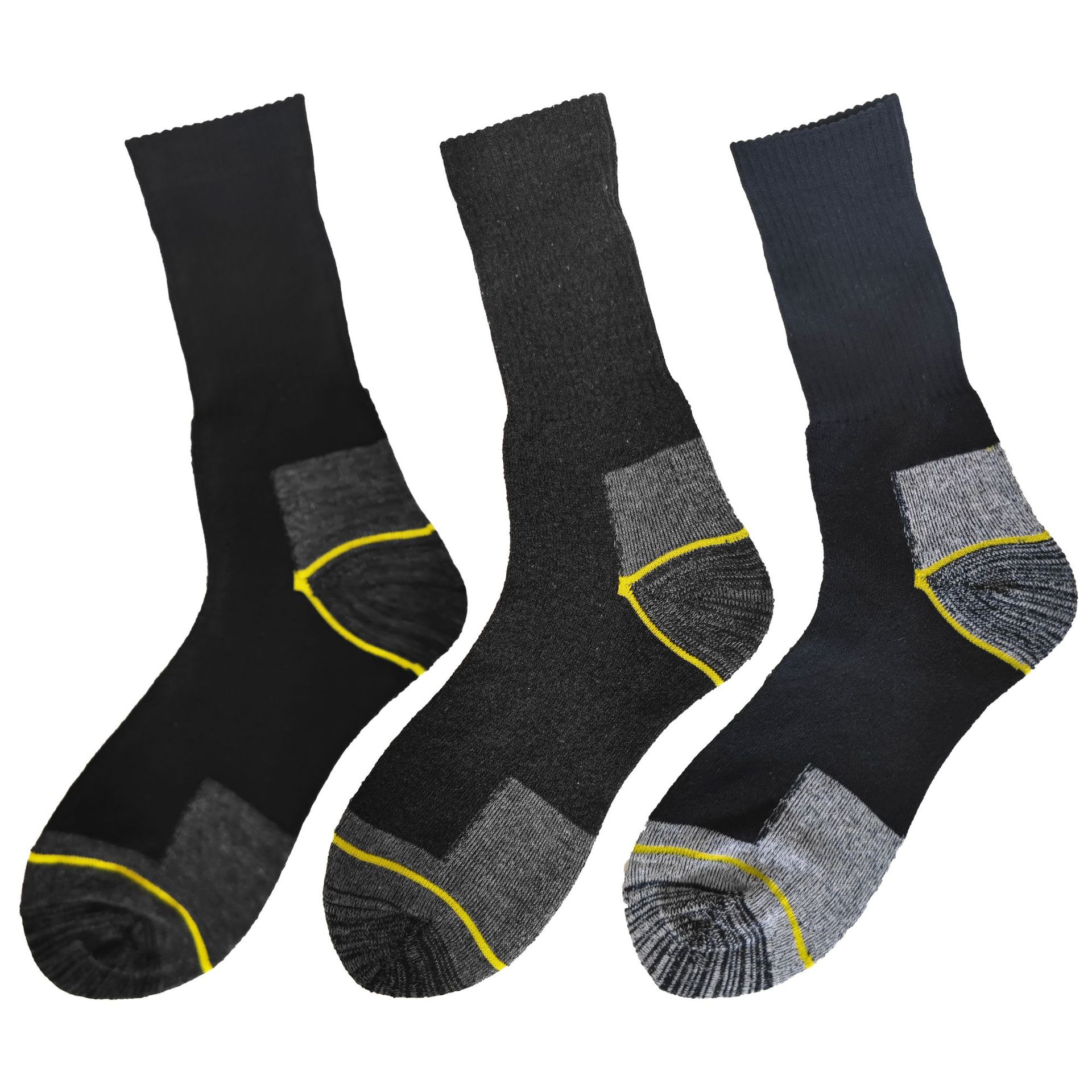 Recycled cotton work socks recycled cotton towel bottom mid-calf Terry European and American plus size cross-border CUSHION CREWSOCK