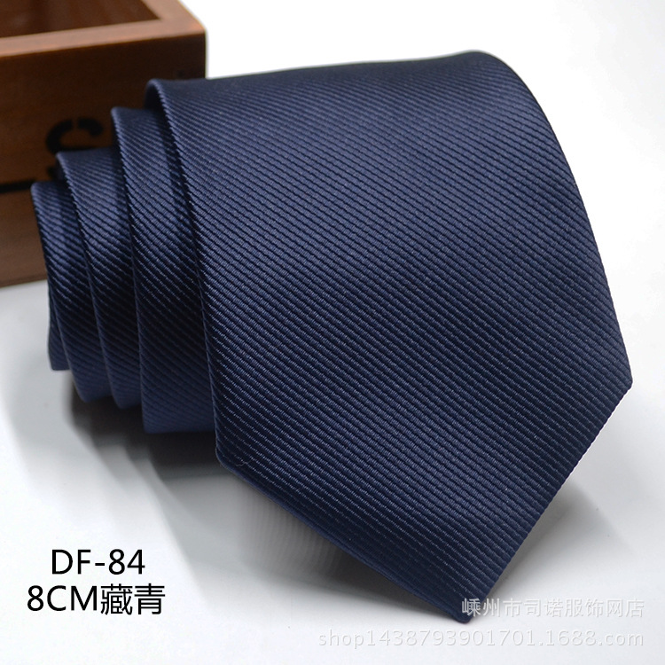Picture of Tie business formal men's tie polyester yarn Arrow 8cm business tie