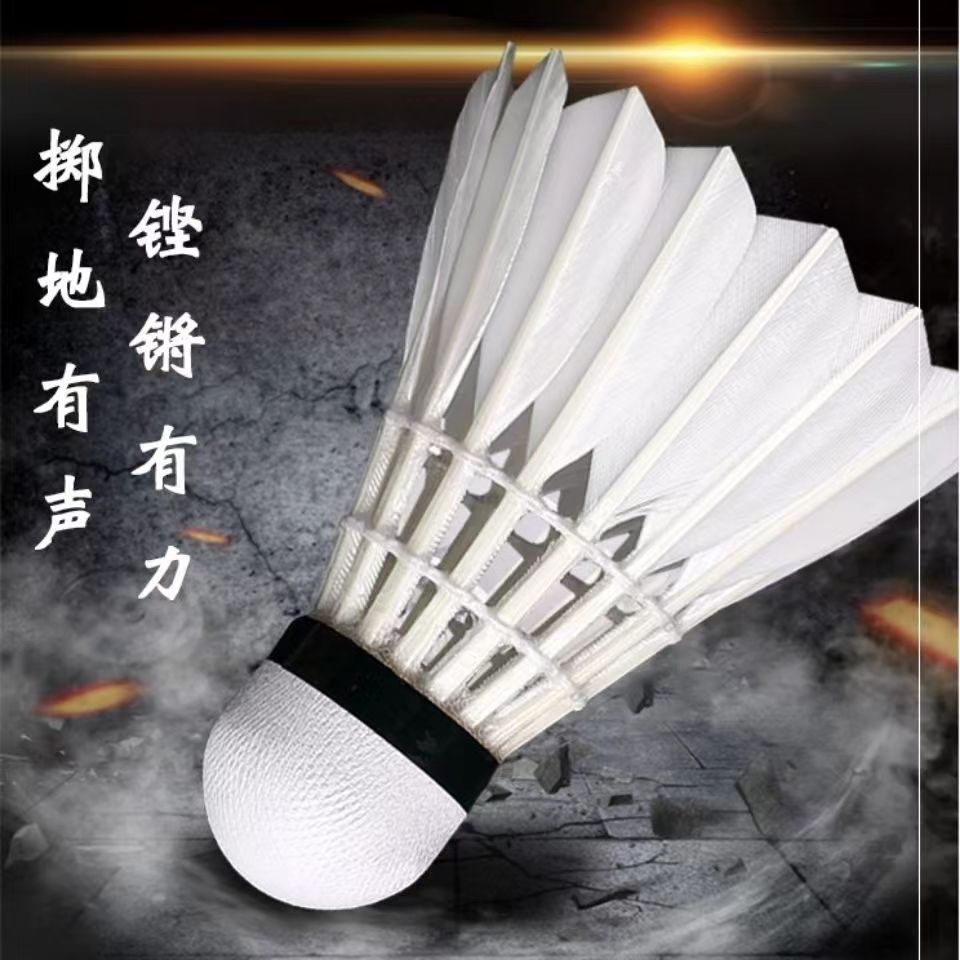 Badminton Durable and Not Easy to Rot 12 Pieces 6 Adults and Kidsren Learning and Training CompetitionGoose Feather Badminton
