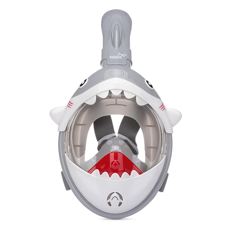 Children's Diving Mask, Swimming Mask, Waterproof, Anti-Fog, Fully Dry Diving Goggles, Shark Snorkeling Mask Equipment
