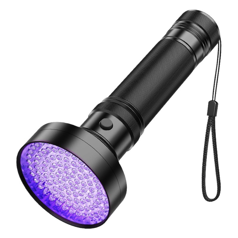 Hunter 100led purple flashlight banknote detection lamp UV pet urine stain fluorescence detection 128 lamp purple flashlight