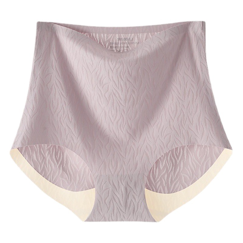 High Waist Seamless Underwear Women's Sexy Hip-lifting Seamless Large Size Belly-lifting Hip-lifting Women's Pure Cotton Briefs Without Curling