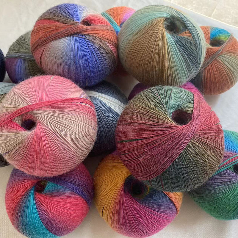 Picture of 1000 m Magic Ball Rainbow Wool Wool Wool Hand-Woven Crochet Shawl Hat Scarf Coat Coarse Baby Wool Ball