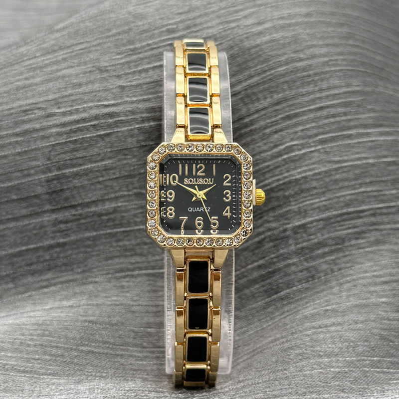 Picture of Cross-border New Fashion Elegant Women's Watch Square Small Light Luxury Ceramic Bracelet Diamond-encrusted Fashion Quartz Watch Women