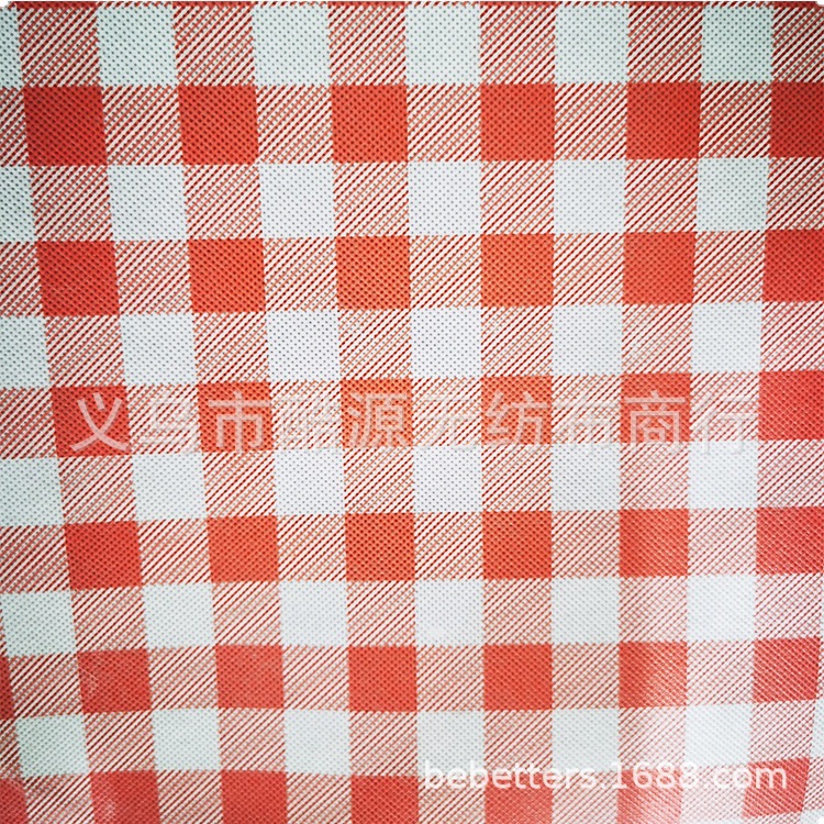 Picture of Pp Non-Woven Fabric Roll Laminated Houndstooth Pe Outdoor Picnic Mat Fabric Waterproof and Moisture-Proof Printed Outdoor Essential