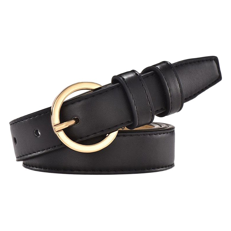 Women's Belt, Leather Belt for Women, Genuine Leather Decorative Belt for Jeans, Black, Red, White, Versatile, Small Accessory, Sweet Style