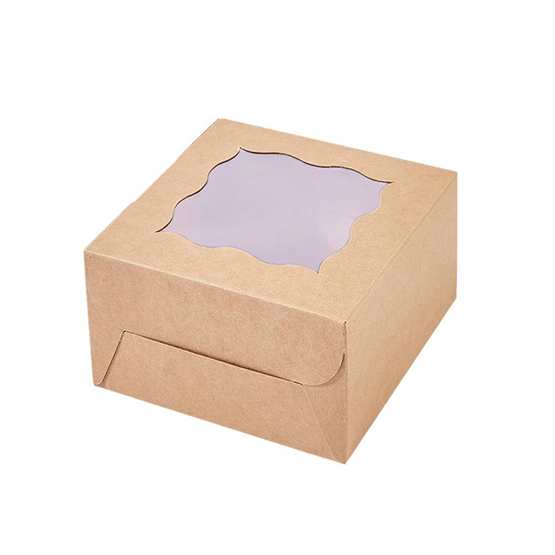 Kraft Paper White Card Baking Packaging Box Paper Cup Cake Box Window Mafen Box Packaging Box Bread Dessert Packaging Box