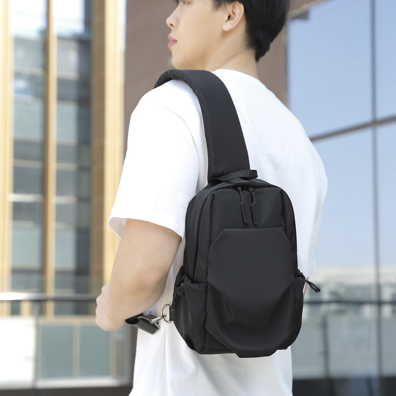 Picture of Chest Bag Men's Crossbody Bag 2023 New Fashion Personalized Small Backpack Oxford Cloth Shoulder Bag Casual Pure Color Men's Bag