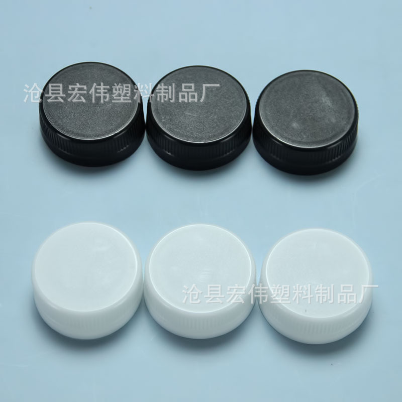 Supply of 38-Port Folded Plastic Bottle Caps, Anti-Theft Caps, Manufacturers Supply Round Caps, Pe Plastic Caps, Black and White Bottle Caps