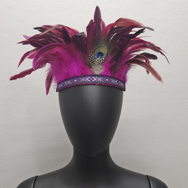 Indian Feather Headwear Chief Hair Accessories Carnival Stage Show Props Headwear Accessories Cross Border