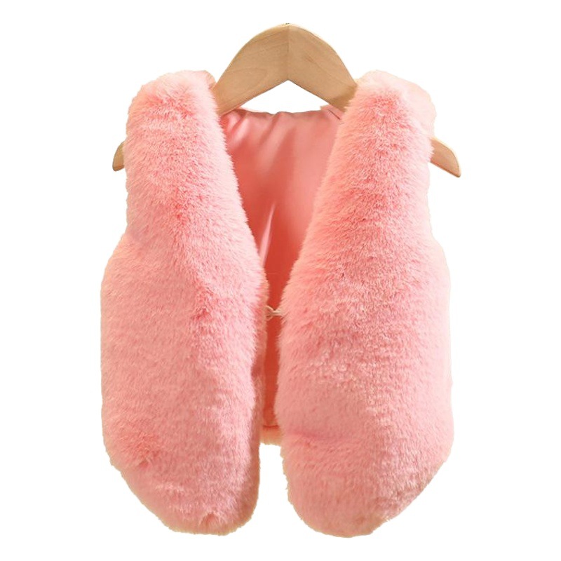 Foreign Trade Children's Wear Girl's Imitation Fur Coat Thickened Children's Imitation Fur Coat Cotton-padded Baby's Coat