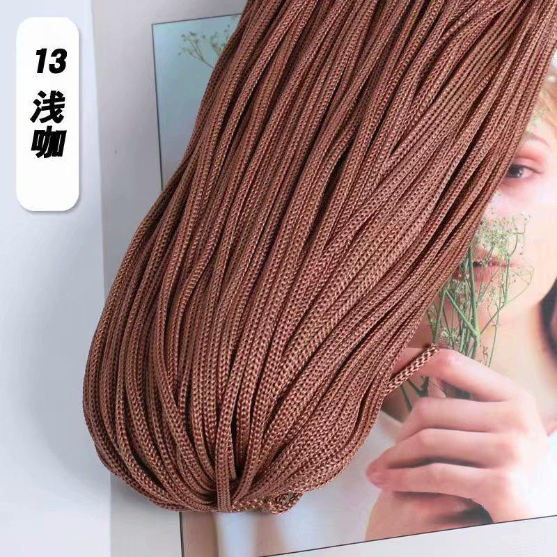Picture of Light body thread ice silk thread hook hat hook thick hollow thread bright silk thread hand-woven off-shelf sun hat thick wool